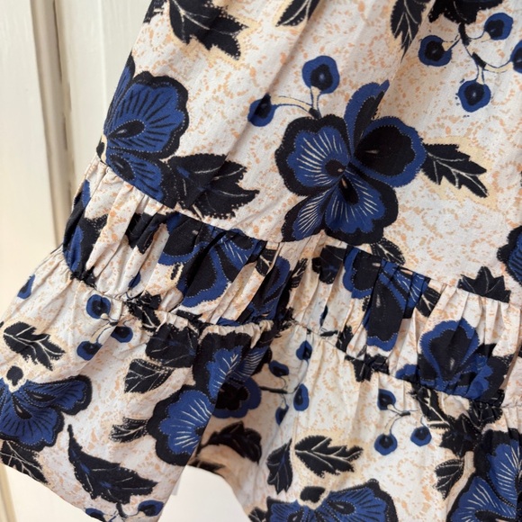 Ulla Johnson Celia Dress Lapis Floral Print Mini Capsule Puff Spring Size‎ 2 - Picture 14 of 17